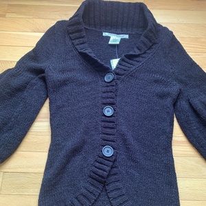 MAX STUDIO NWT SMALL BLACK MEDIUM WEIGHT  SWEATER WITH SLIGHT BALLOON SLEEVES
